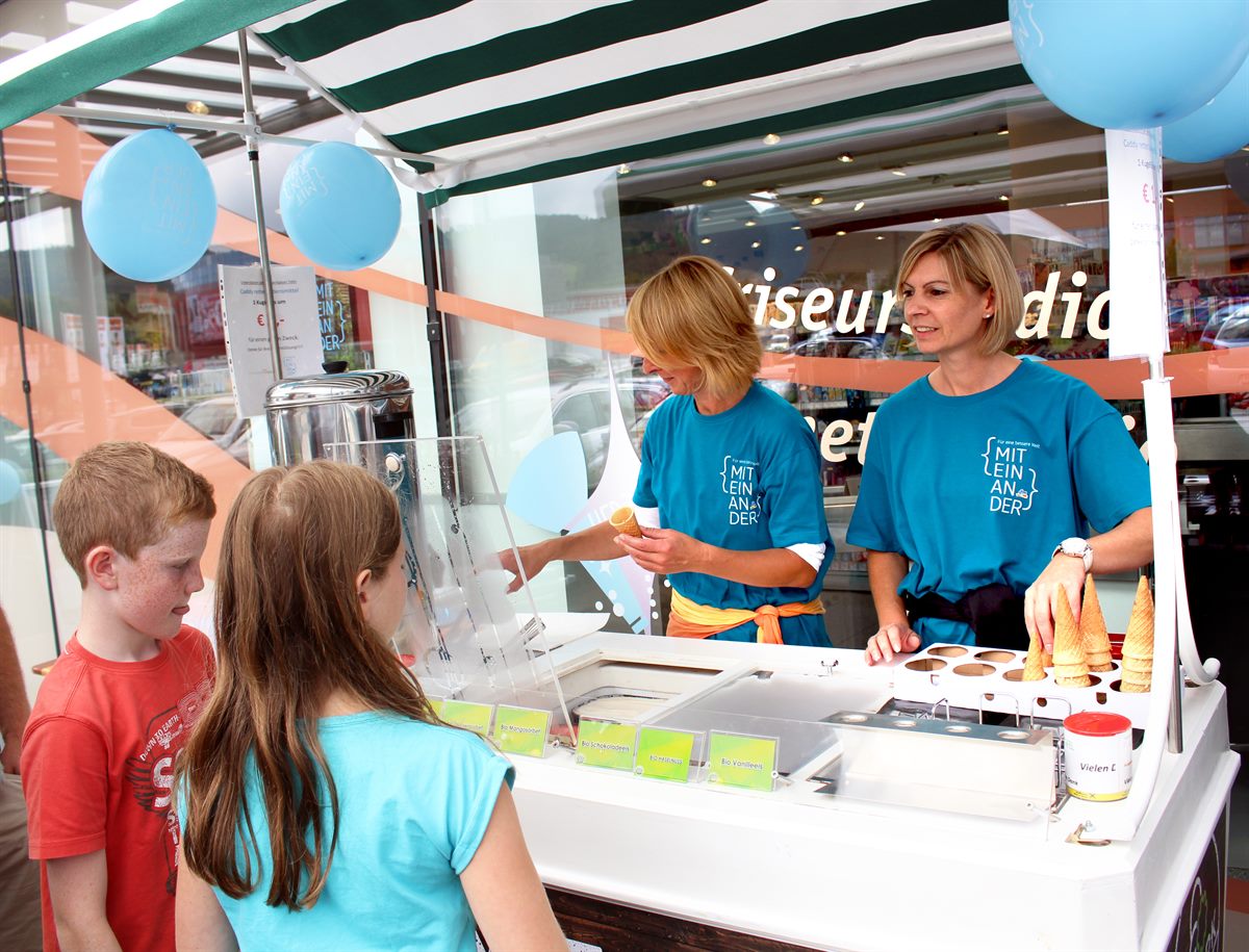 Eis schlemmen für den guten Zweck