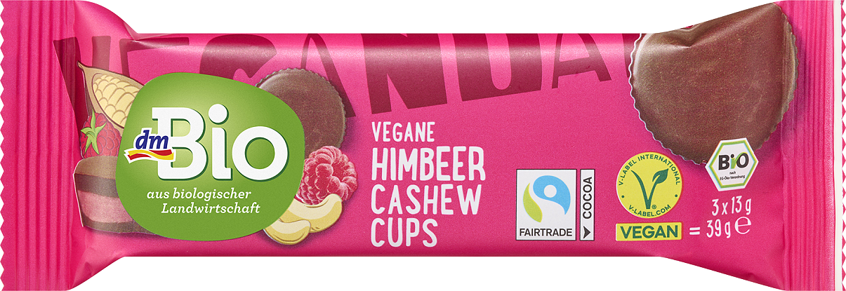 dmBio Vegane Himbeer-Cashew Cups 